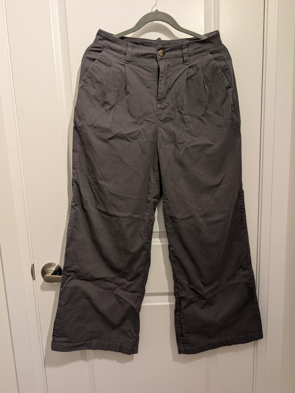 Womens Dark Gray Pleated Trousers - pact